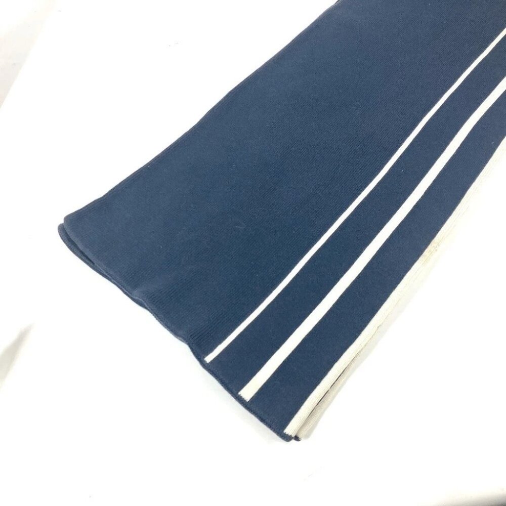 LOUIS VUITTON Louis Vuitton Cup LVCUP logo Scarf cotton / Cashmere Navy/White - Picture 5 of 9